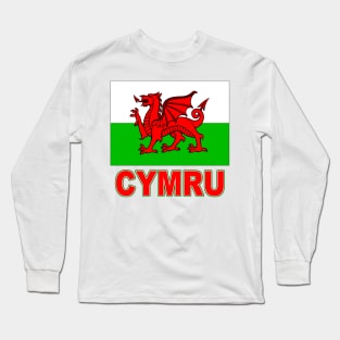 CYMRU - The Pride of Wales - Welsh Flag Design Long Sleeve T-Shirt